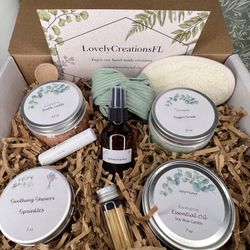 Soothing Self Care Spa Gift Box Eucalyptus Spa Gift Set - Spa Kit for Woman -