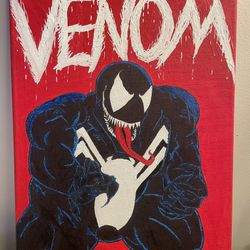 Hand Painted Venom Canvas Art