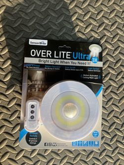 Sensor Brite Over Lite Ultra 3X Motion Activated LED Ceiling Light with Remote
