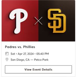 Padres vs Phillies — Sat 4/27