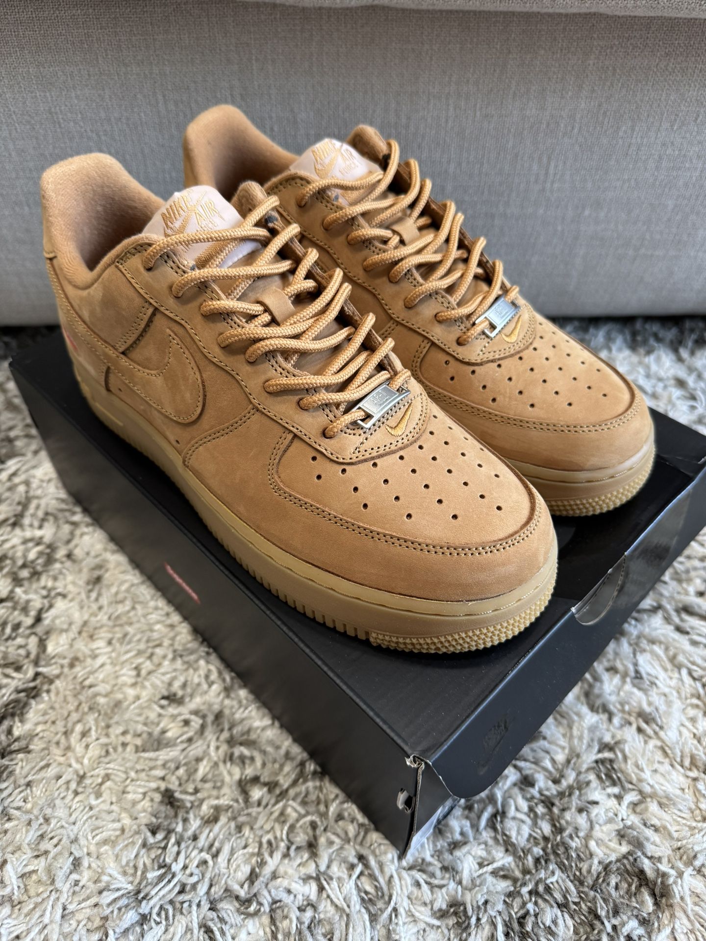 Supreme Air Force 1 Wheat SP Box Logo BOGO