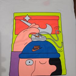 Nike White Graphic Tee Unisex Size Large