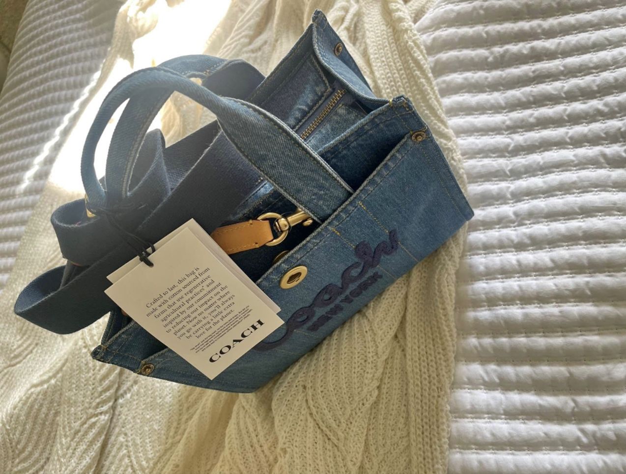 COACH Denim Cargo Tote bag 