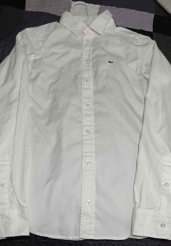 Lacoste white Long Sleeve Button Down Shirt