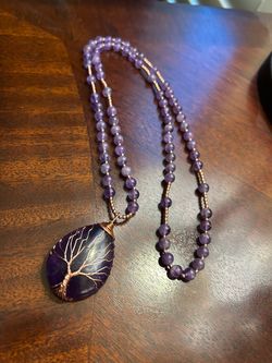 Natural Amethyst Quartz 28” Necklace