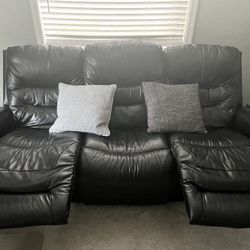 La-z-boy Reclining Sofa Black Leather