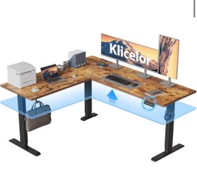 L Shaped Standing Desk 63 x 55 Inch, Electric Height Adjustable