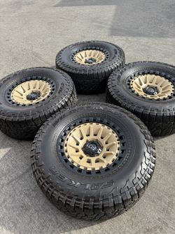 18" Black Rhino Barrage 6x5.5 Wheels with 35" Falken WildPeak AT3W Tires