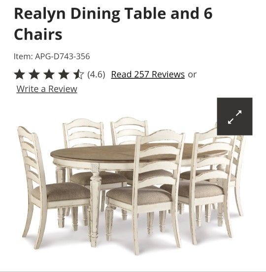 Dining Table And Six Chairs