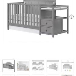 Oxford Baby Pearson Crib and Changer - Dove Gray, $150