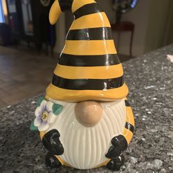Bee Gnome Cookie Jar