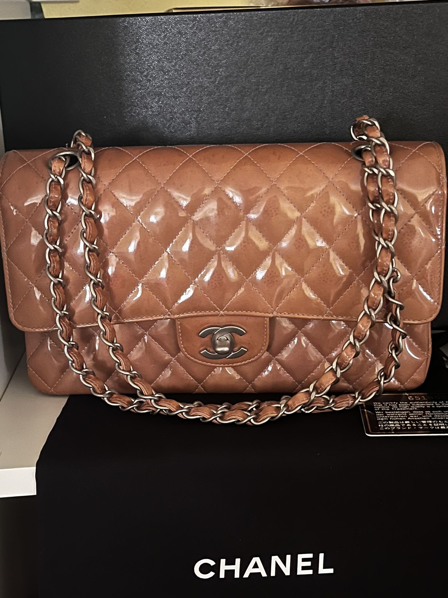 Chanel Patent Leather Small Classic Bag