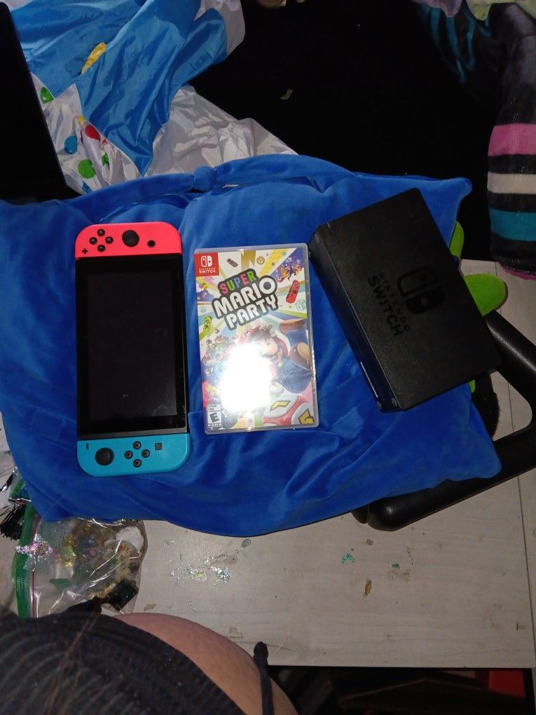Nitendo Switch And Super MARIO party Game For Sale