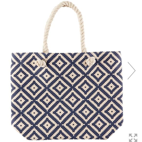 Summer & Rose Navy Diamond Tote