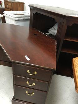 Connor desk and hutch $40 solid wood