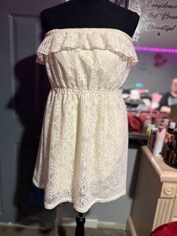 Lace strapless Mini Dress - XXL