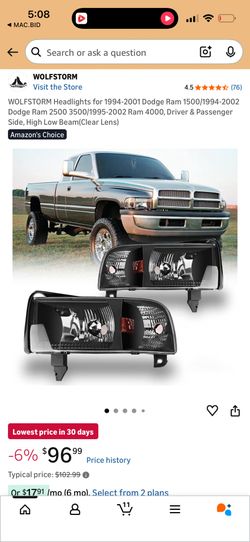 Ram Headlights NEW