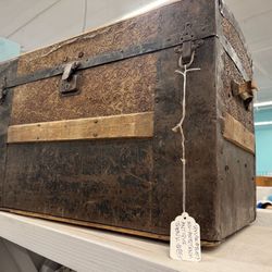 Antique camelback Trunk 