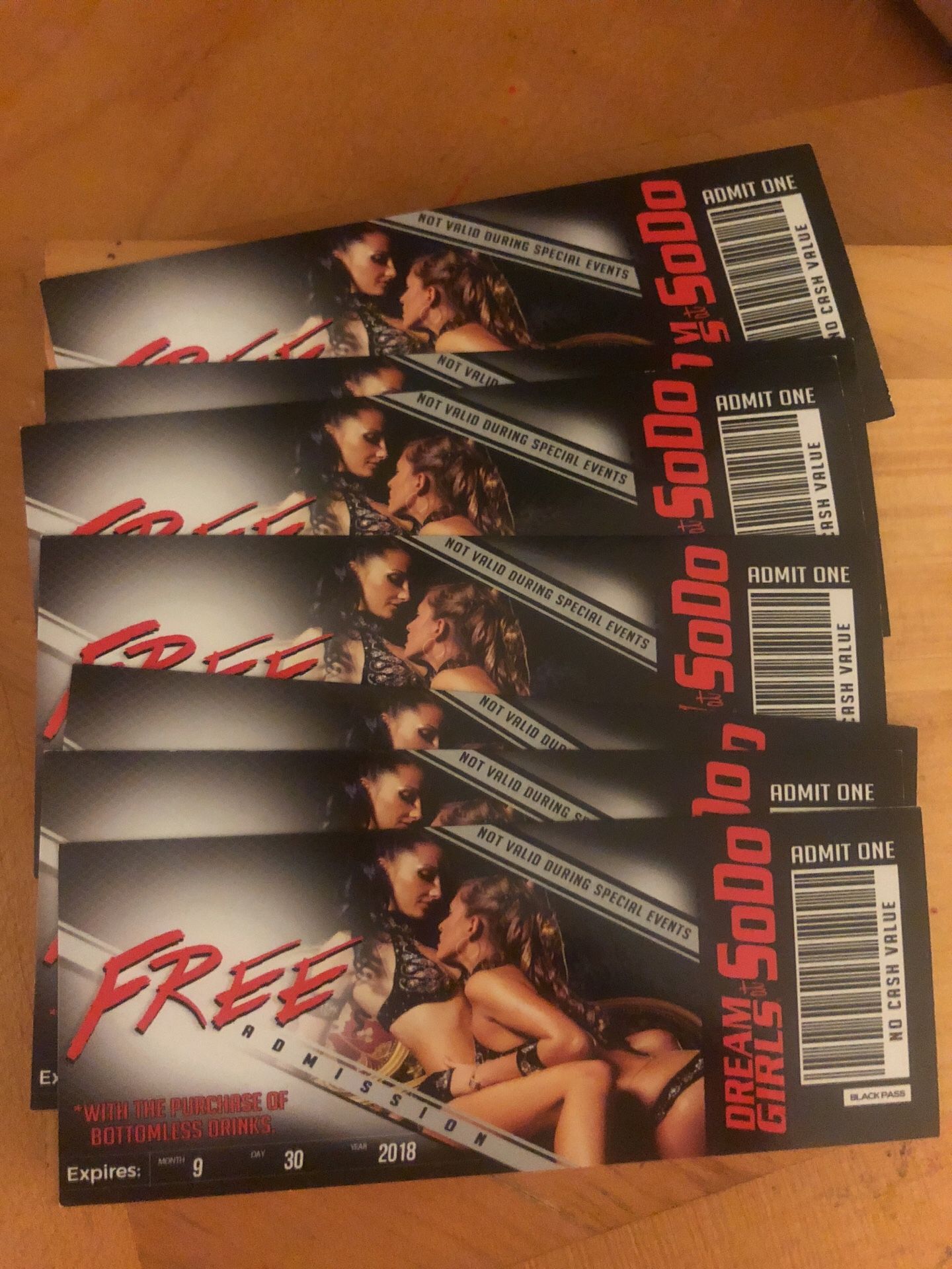 Admit One Tickets // Strip Club (Dream Girls Sodo)