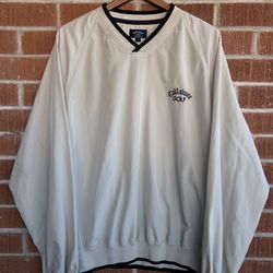 Callaway Golf Light Windbreaker Pullover Jacket Beige