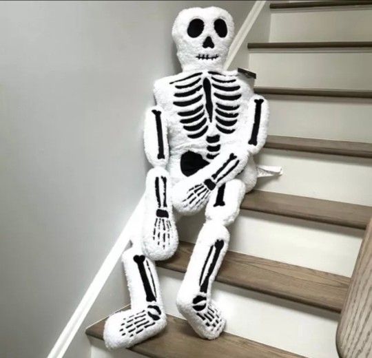 Storehouse Oversized Plush 5 Feet Posable Skeleton Body Pillow Halloween Décor