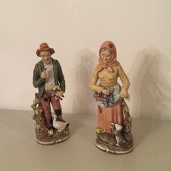 Vintage Elderly Couple Figurines