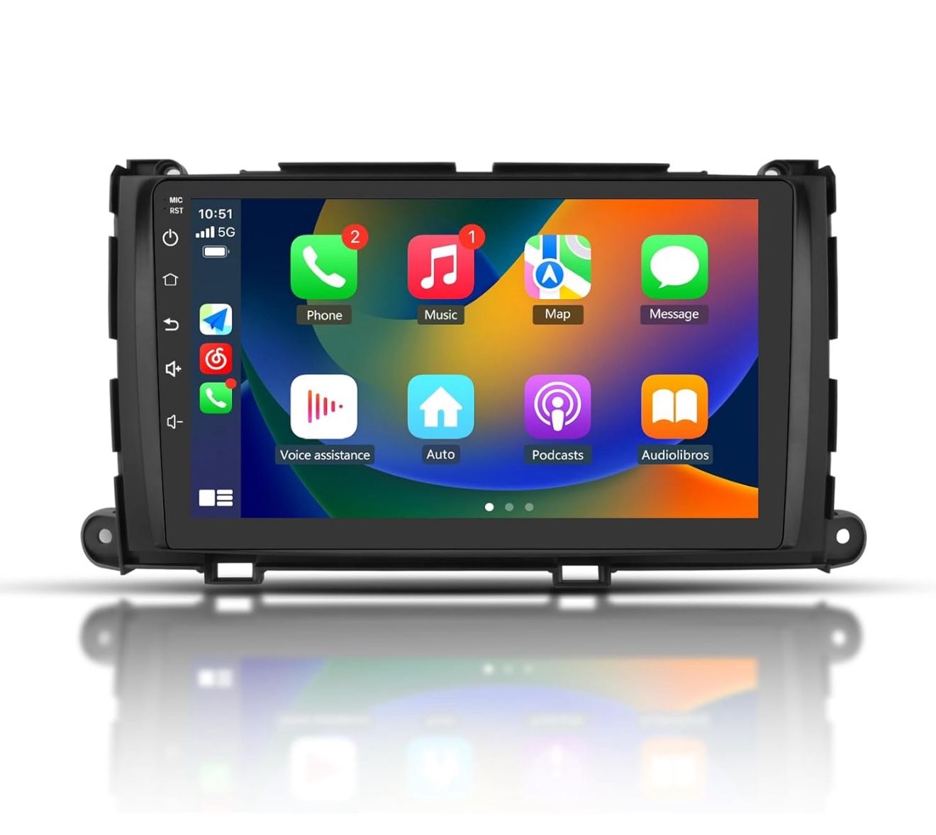 Android 13 Car Radio for Toyota Sienna 2011-2014, 9 Inch Touch Screen Stereo with Wireless CarPlay Android Auto/BT/GPS/FM/SWC Radio 2GB 32GB