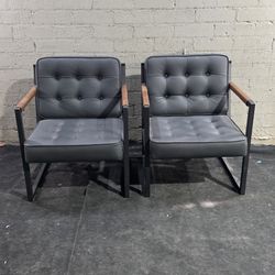 Pair Of Colamy Mid Century Accent Chairs