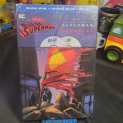Superman: Doomsday With Death Of Superman Graphic Novel + Blu-ray + DVD NEW