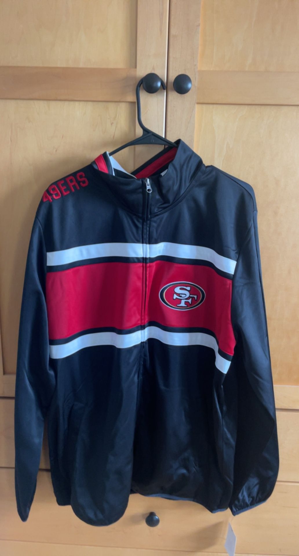 49ers Zip up jacket.   Stitched 
