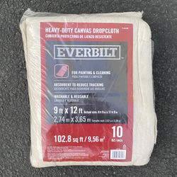 Heavy Duty Canvas Dropcloth For Painting & Cleaning