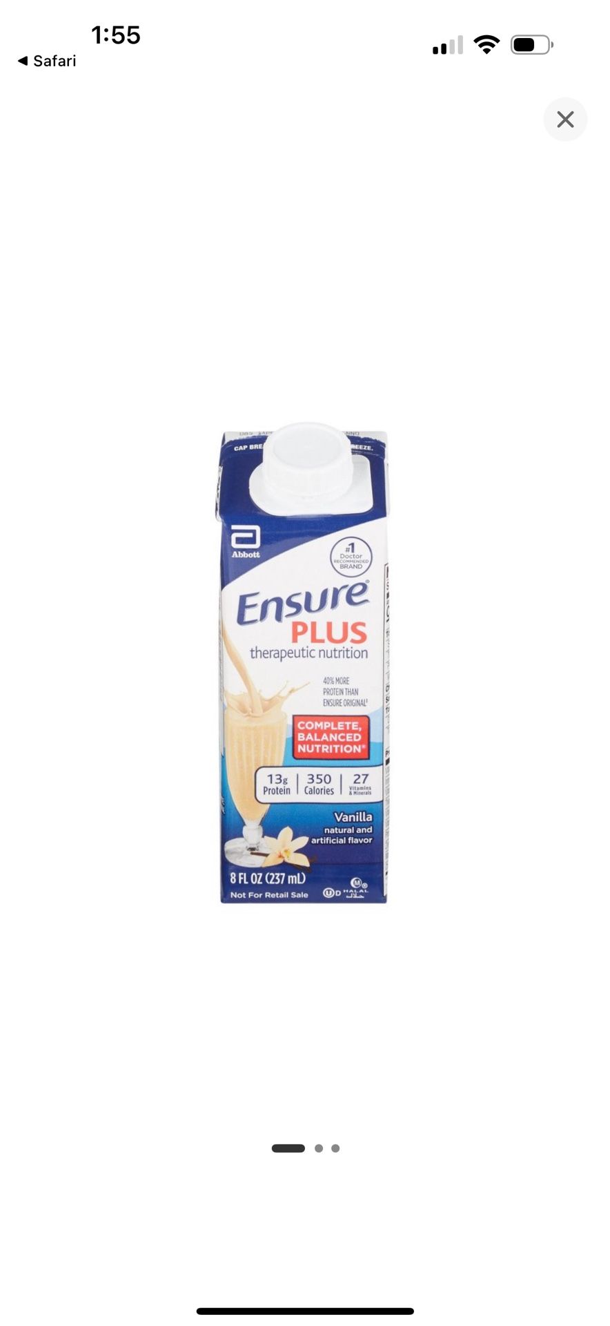 Ensure Plus Nutritional Shakes