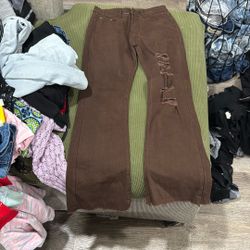 Brown Bellbottom Jeans Size Small 