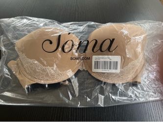 Soma Full Coverage Lace Trim Soft Tan 38D