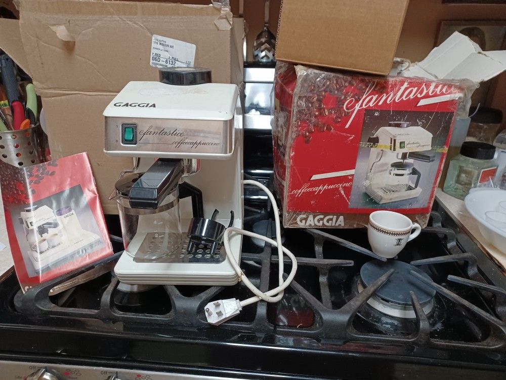 Brevetti GAGGIA Fantastico #FG0200 Coffee/Cappuccino Machine Vintage M5057 NEW VINTAGE OPEN BOX ITALIAN