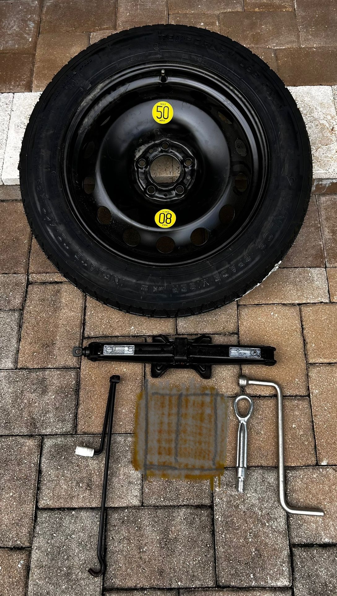 07-18 BMW X5 xDrive35i Steel Spare Wheel Tire Dunlop Space Miser MK3 T155/90D18