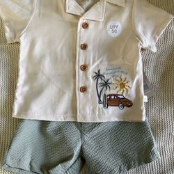 Chickpea Button Shirt & Short 2 Pc Set
