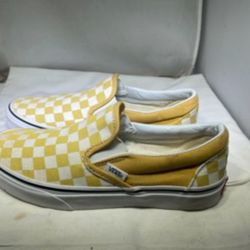 PreOwned Vans Slip-on Checkered Yellow  Women's 7