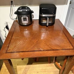 Wooden counter-height dining table