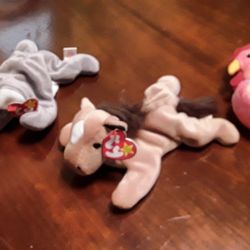 3 Ty Babies One Rooster One Dog And One Koala Bear