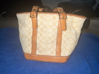 Coach Leather and Canvas Backpack