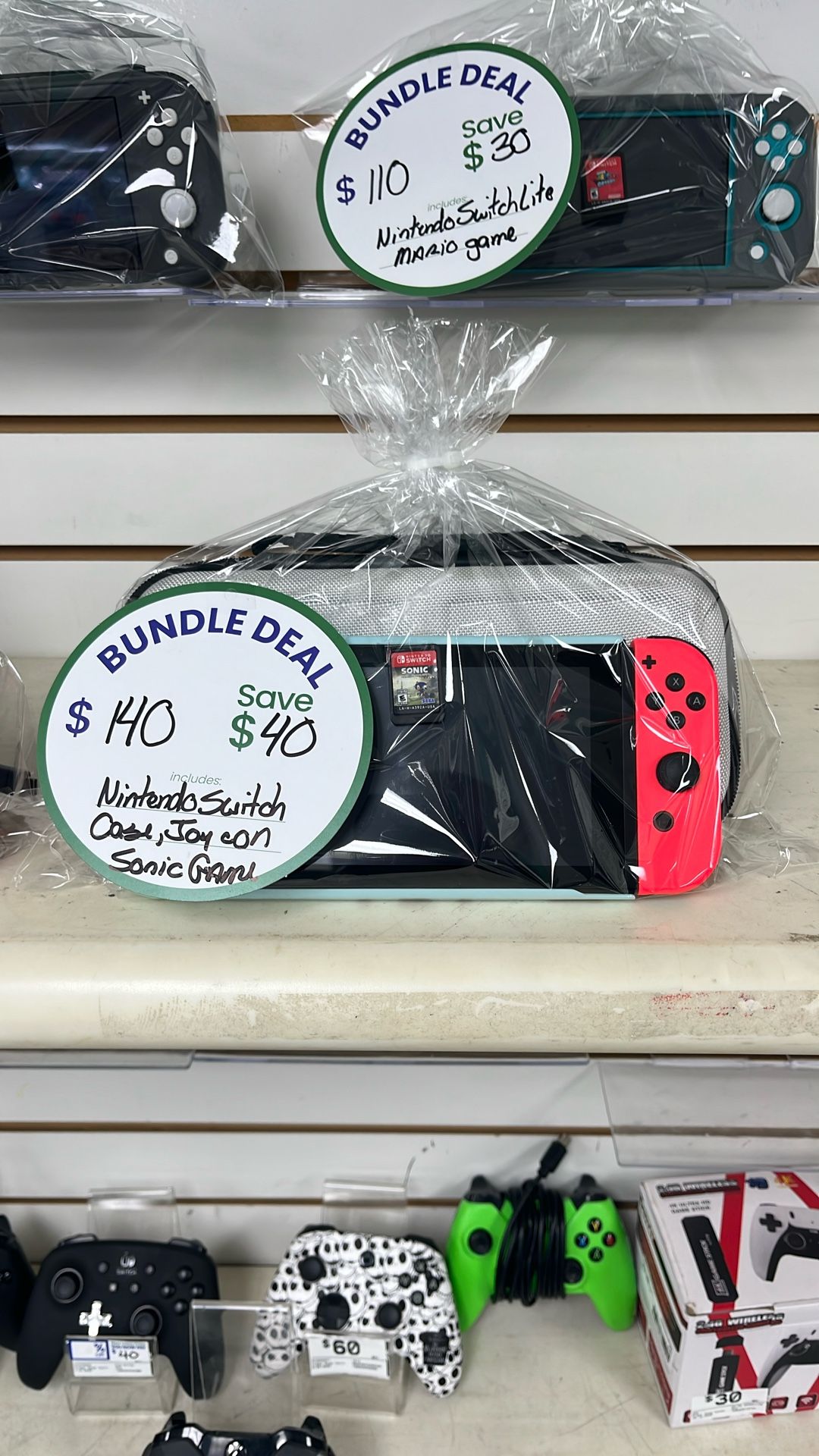 Nintendo Switch Bundle With Case Joycon And Sonic Game