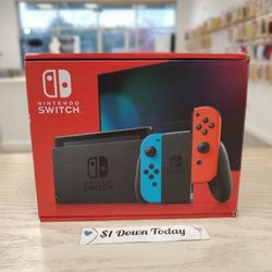 Nintendo Switch V2 Gaming Console - $1 DOWN TODAY, NO CREDIT NEEDED