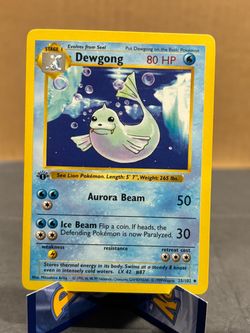 Dewgong 1st Edition Base Set Pokémon Card 25/102
