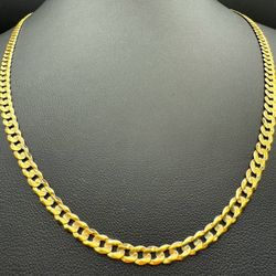 14k solid yellow gold 20.5” curb chain necklace 12 grams 4mm
