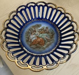 Vintage German Porcelain Basket 