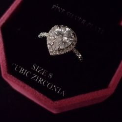 New Silver Plated Ring Size 8 $25