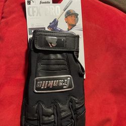 Franklin CFX PRO Chrome Black Cabretta Leather MLB Men's Large Batting Gloves