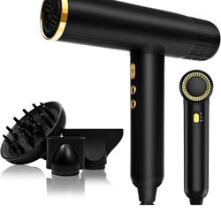 Brandnew  Hair Dryer, Ionic Blow Dryer with Diffuser, 1600W &110000RPM High-Speed Brushless Motor for Fast Drying, Lock Function, Constant Temperature