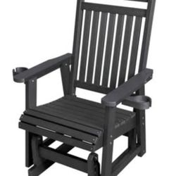 Poly Lumber  Glider for One Person/  HIPS material/ black/ see discription/ open box 👍